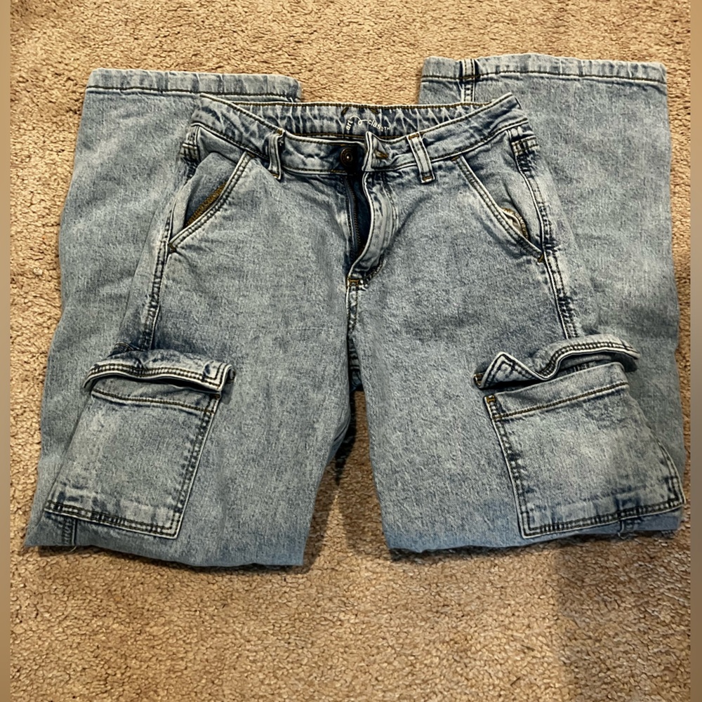 Girls Art Class Stonewashed Cargo Jeans - Picture 3 of 6